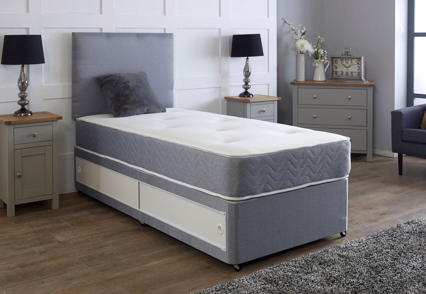 Children's Slider Storage Bed Finished With A 26'' Headboard With Bonnell Sprung Mattress