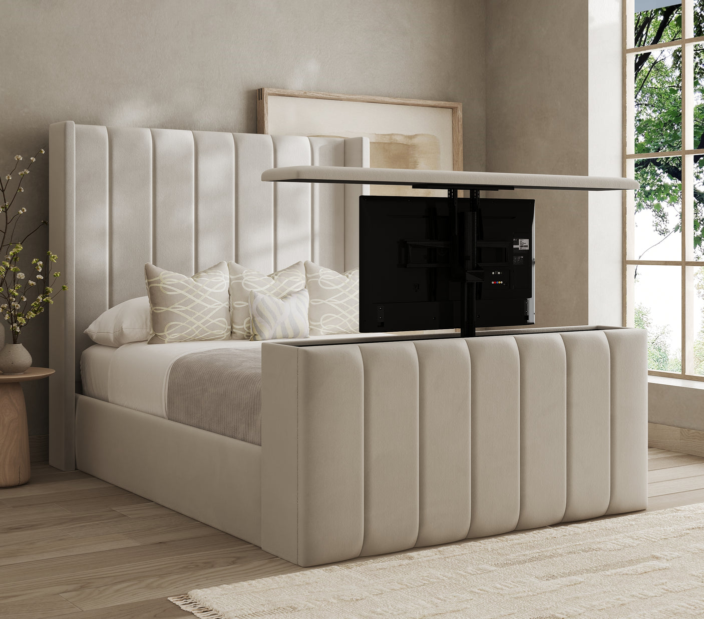Hansel Wingback TV Bed