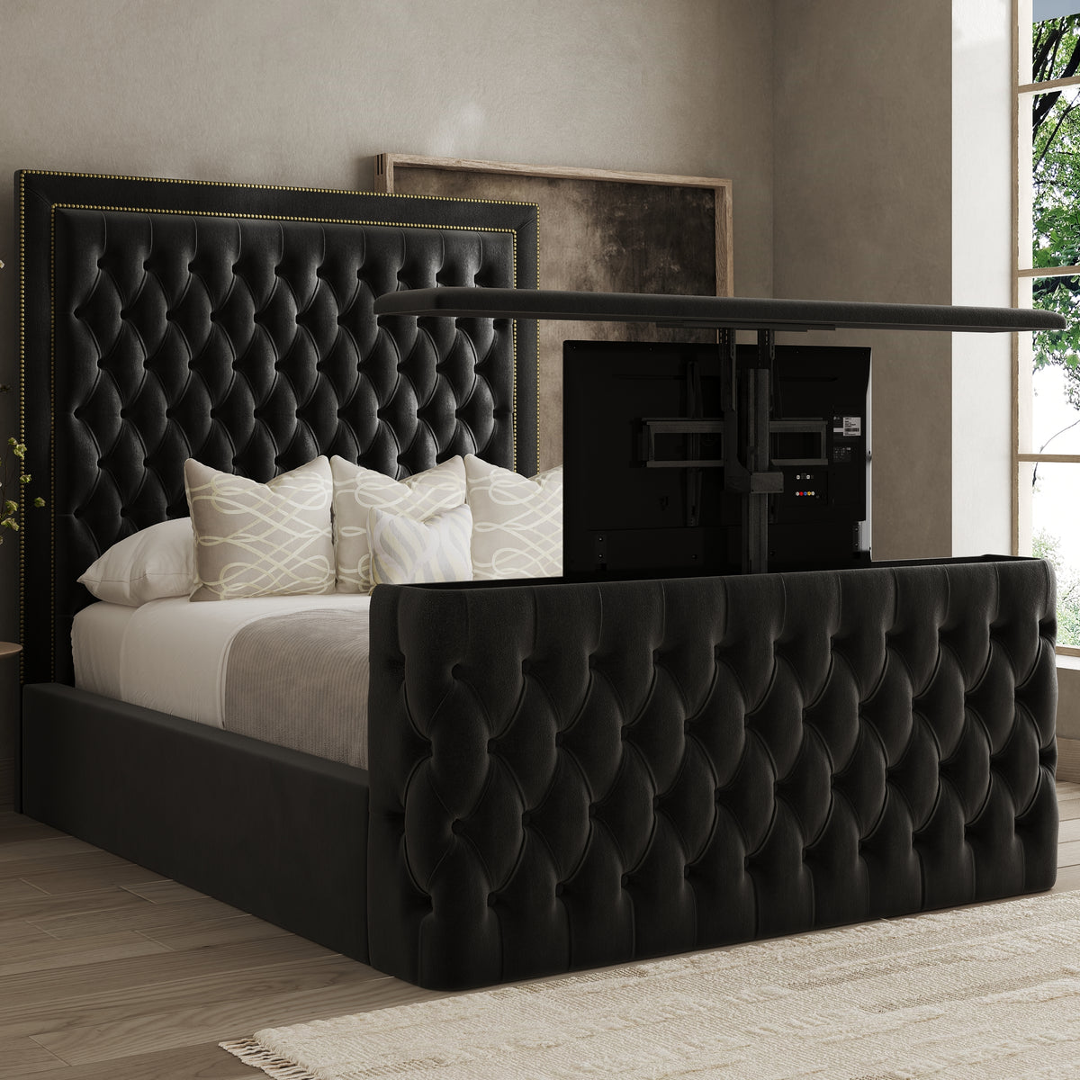 Lisbon Chesterfield TV Bed – Beds Online Store