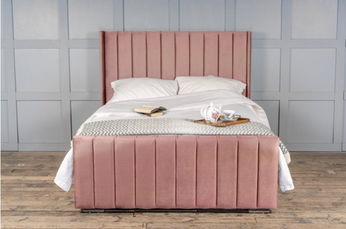 Amelia Wingback Upholstered Bed Frame