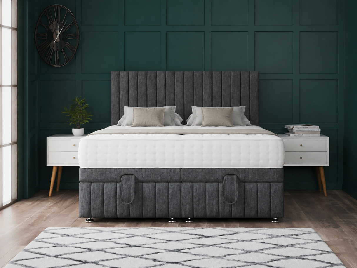 Apollo Ottoman Storage Divan Bed With Headboard And Footboard