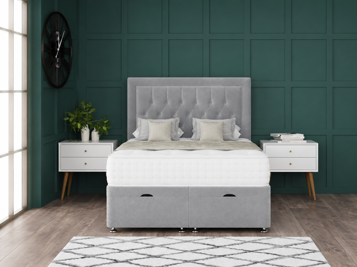 Miami Ottoman Storage Divan Bed With Headboard