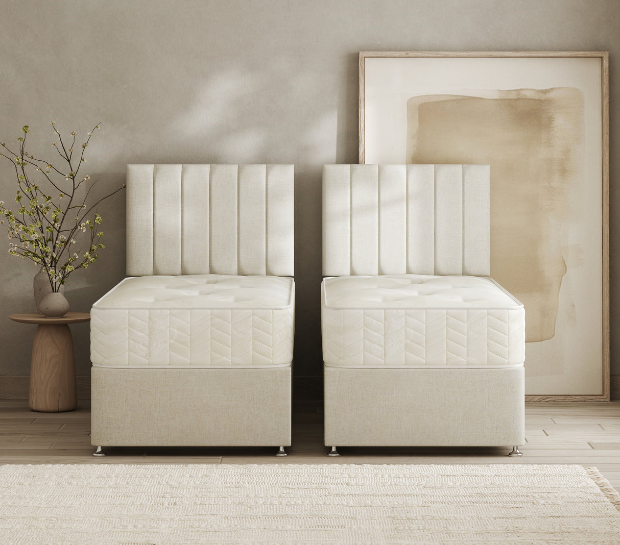 Luxury Open Coil Zip And Link Divan Bed Set – view 2