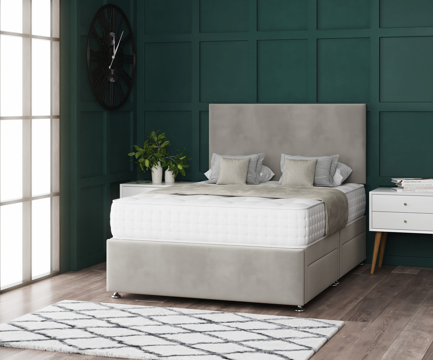 Jane Divan Bed Set With Footboard And Mattress Options