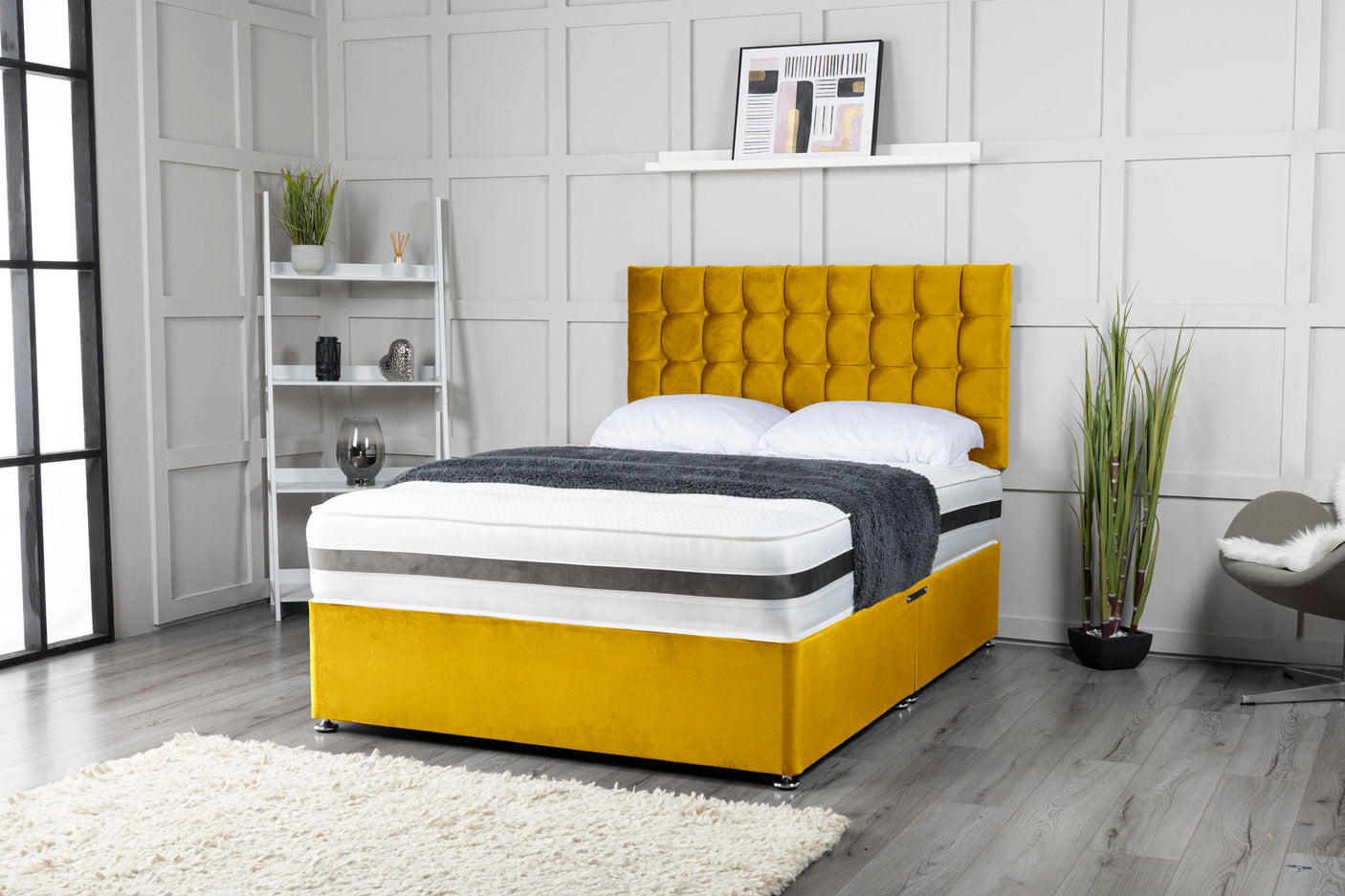 Omega Cubed Divan Bed Set With Mattress Options