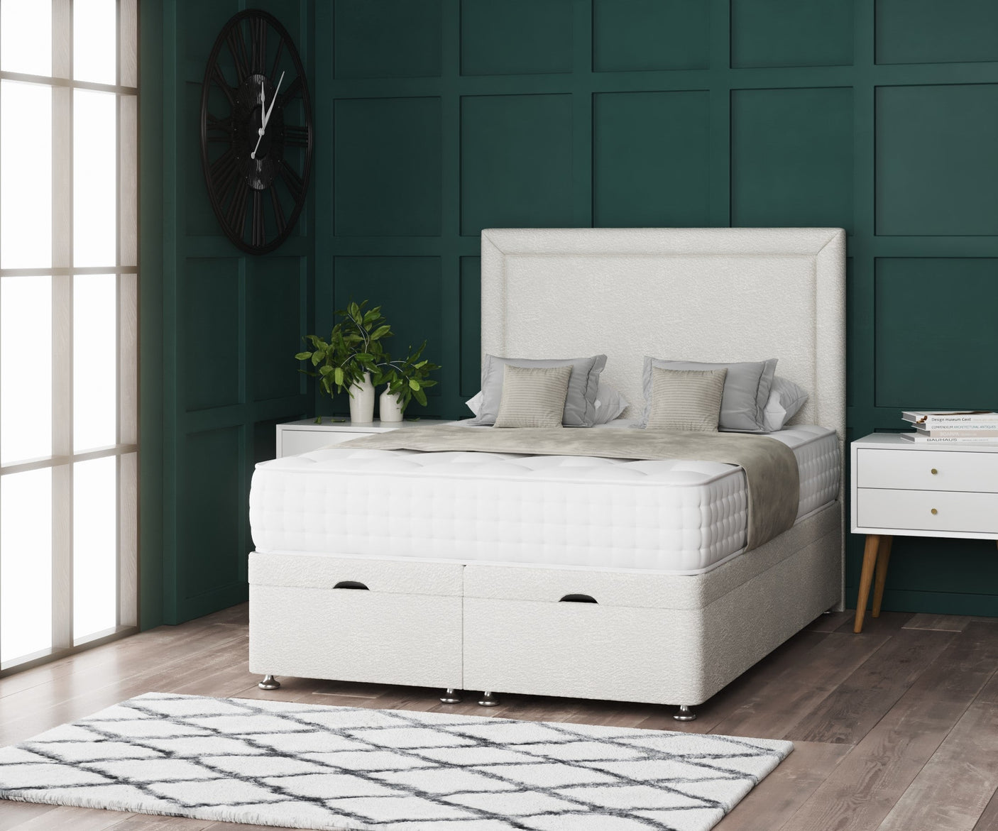 Hannah Ottoman Storage Divan Bed With Headboard