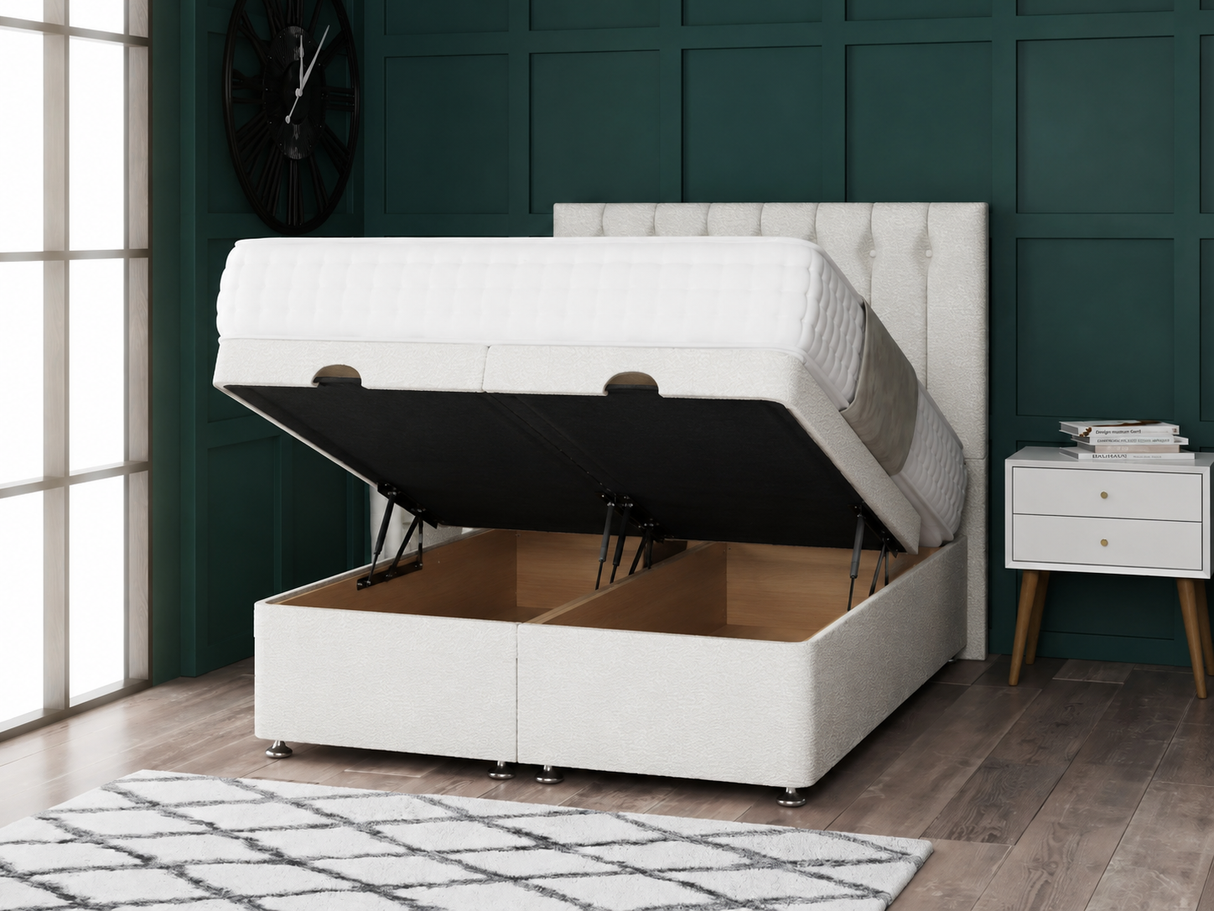 Florence Ottoman Storage Divan Bed With Headboard