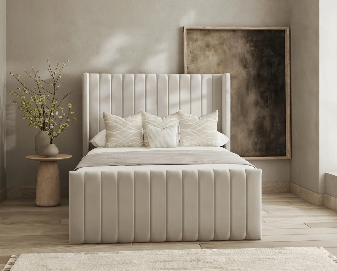 Dora Lined Wingback Bed Frame