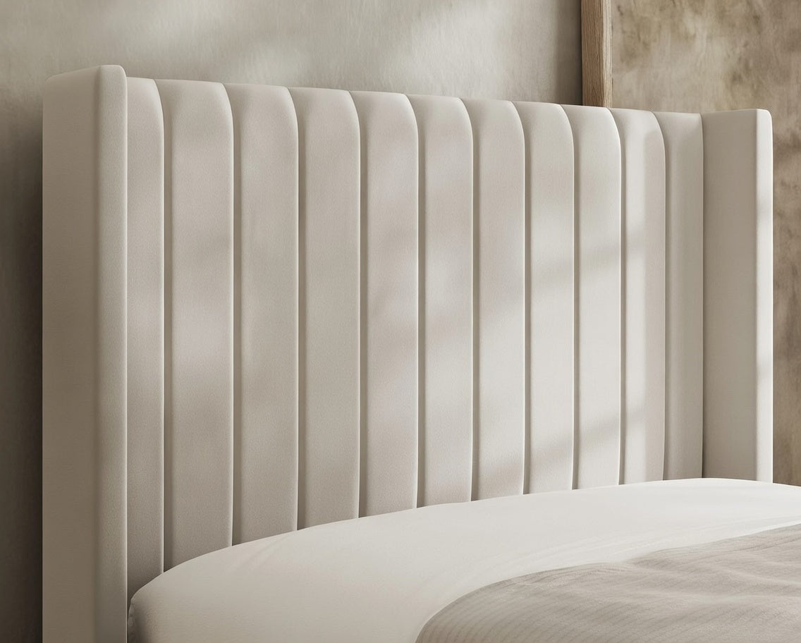 Dora Lined Wingback Bed Frame