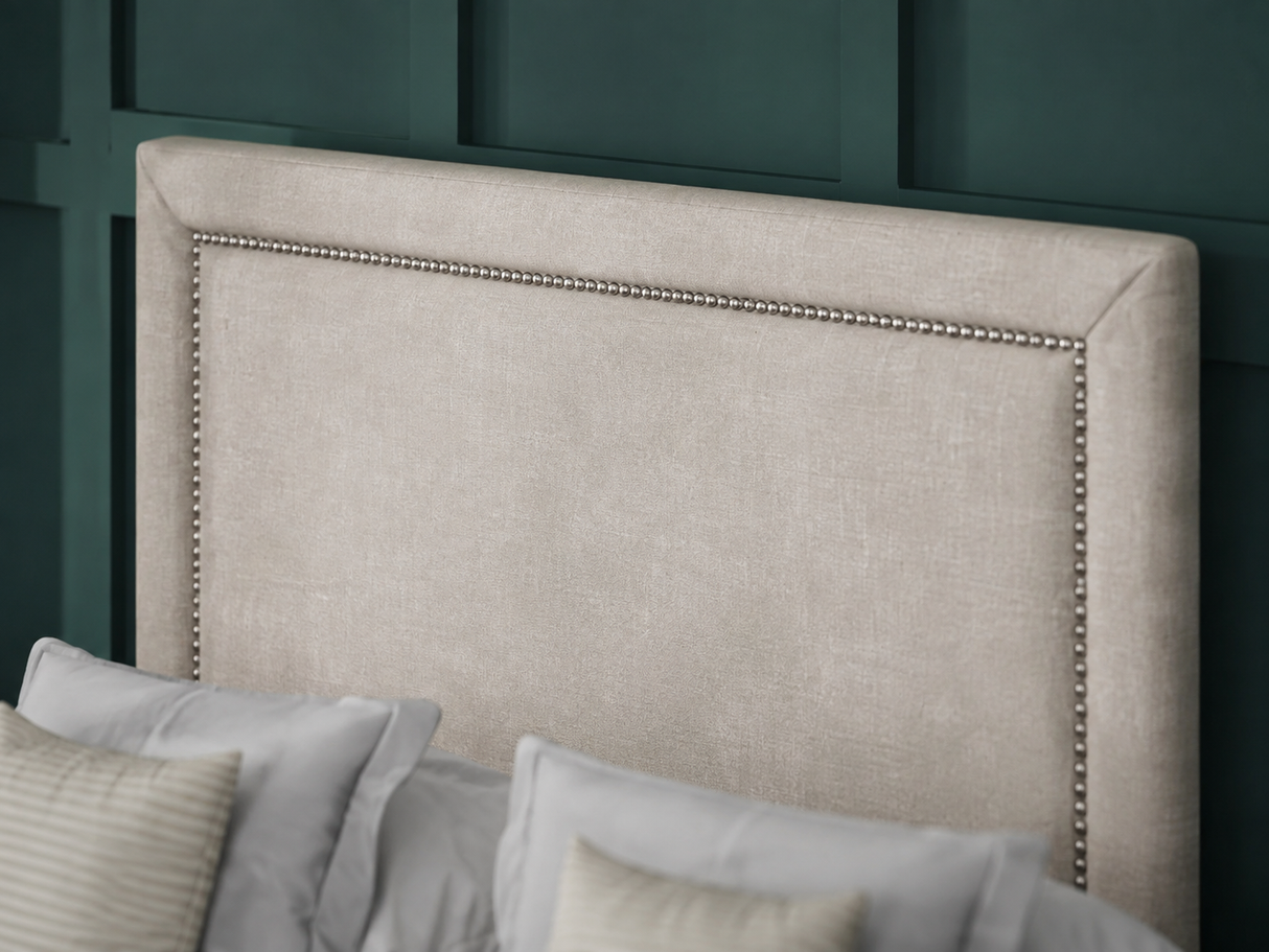 Hannah Beading Ottoman Storage Divan Bed With Headboard