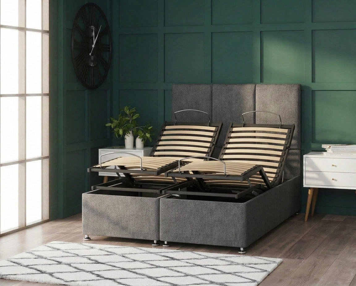 3 Panel Electrical Divan Bed With Mattress Options – view 2