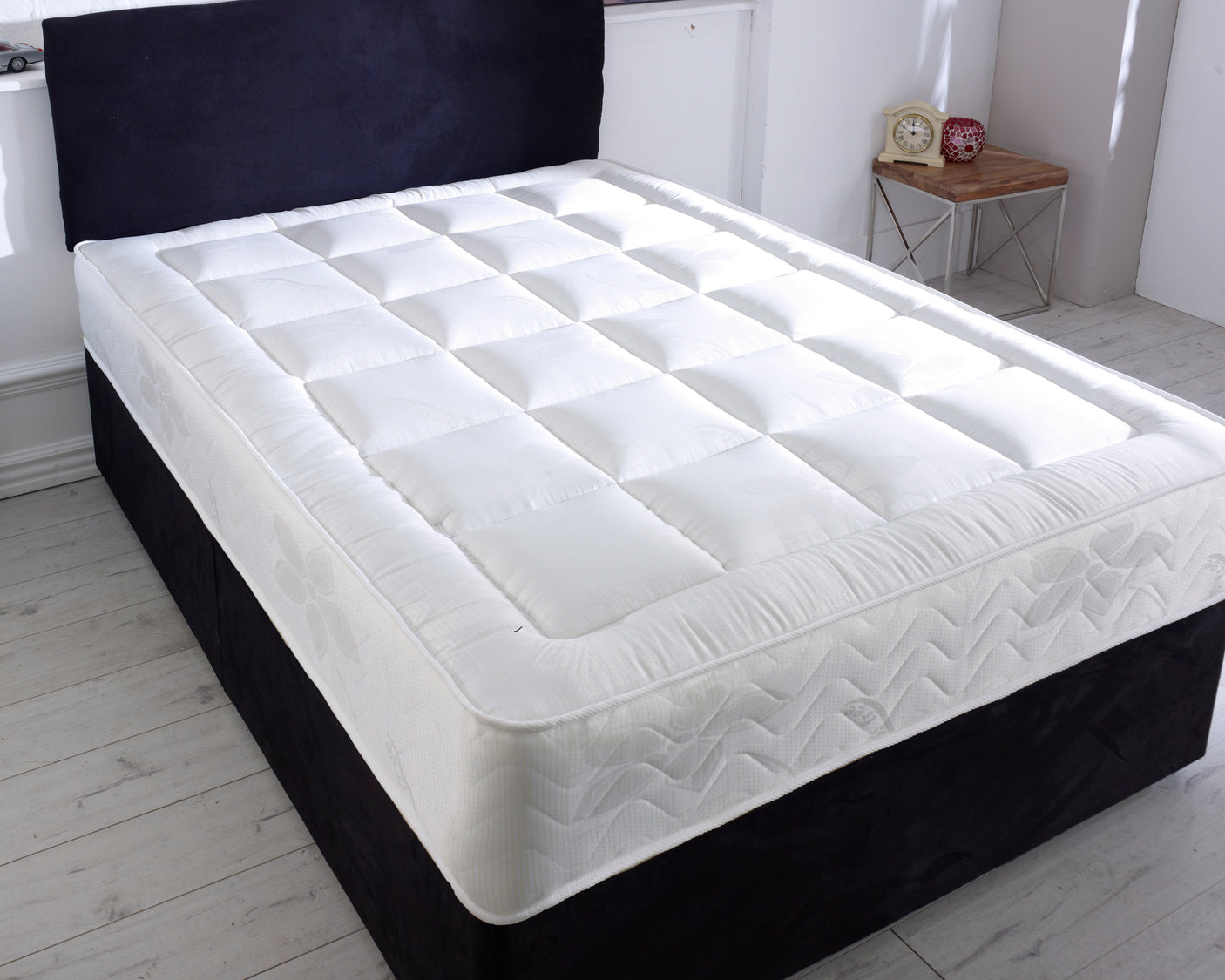 Ambassador Divan Bed Set With Orthopaedic Mattress And Headboard