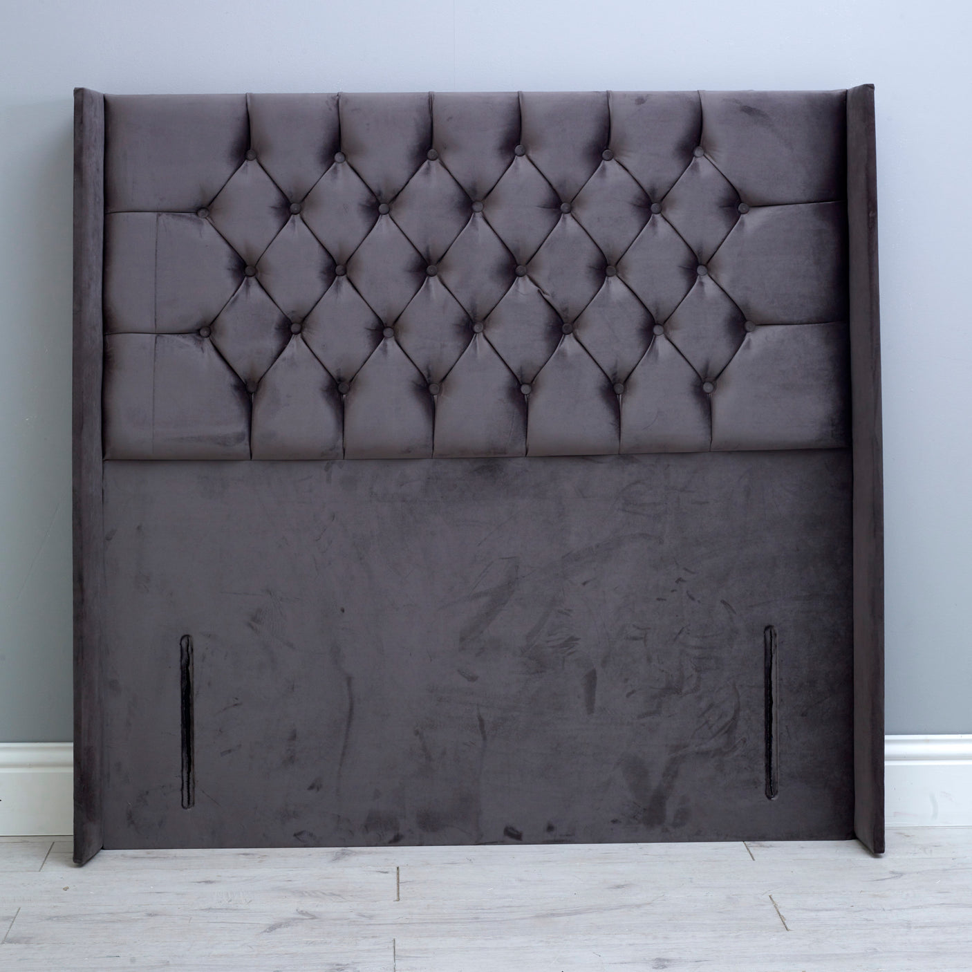 Chesterfield Wing Floor Standing Headboard 54"
