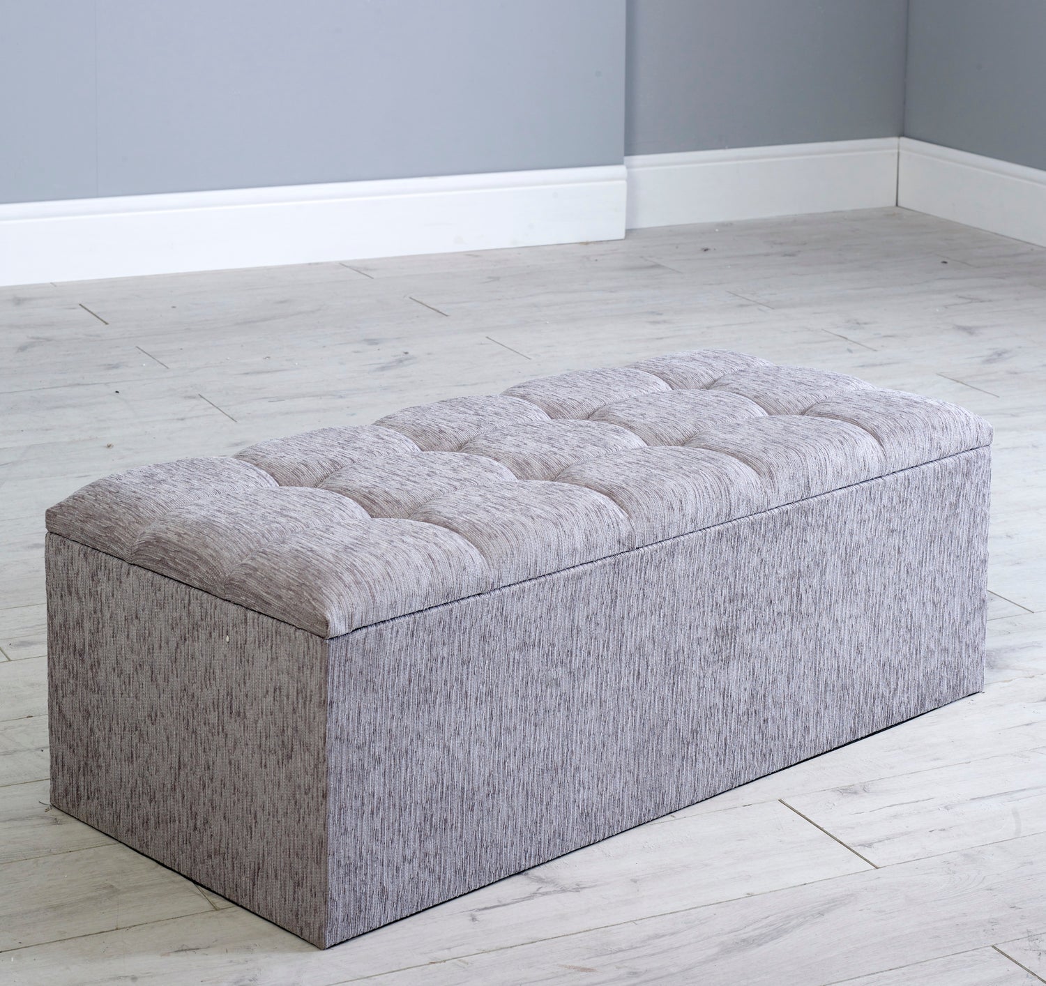 Cubed Gas Lift Ottoman Blanket Storage Box