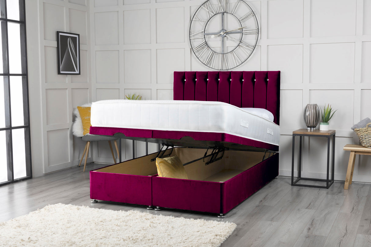 Florence Ottoman Storage Divan Bed With Headboard – view 4