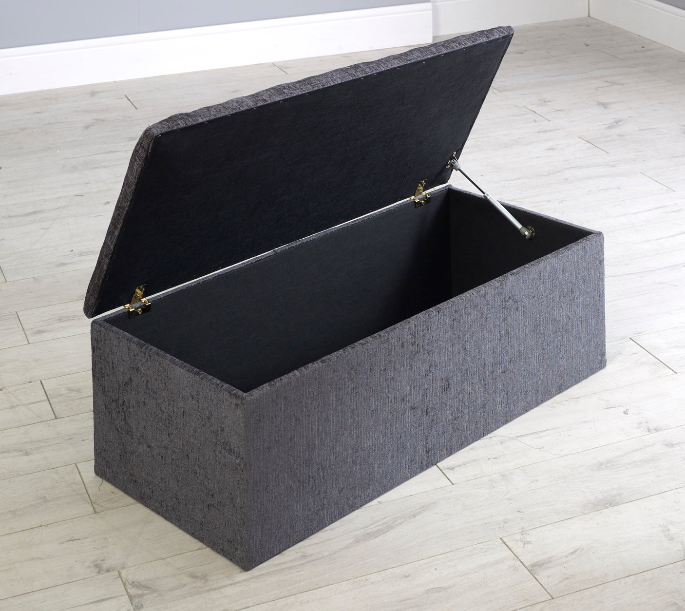 Plain Gas Lift Ottoman Blanket Storage Box