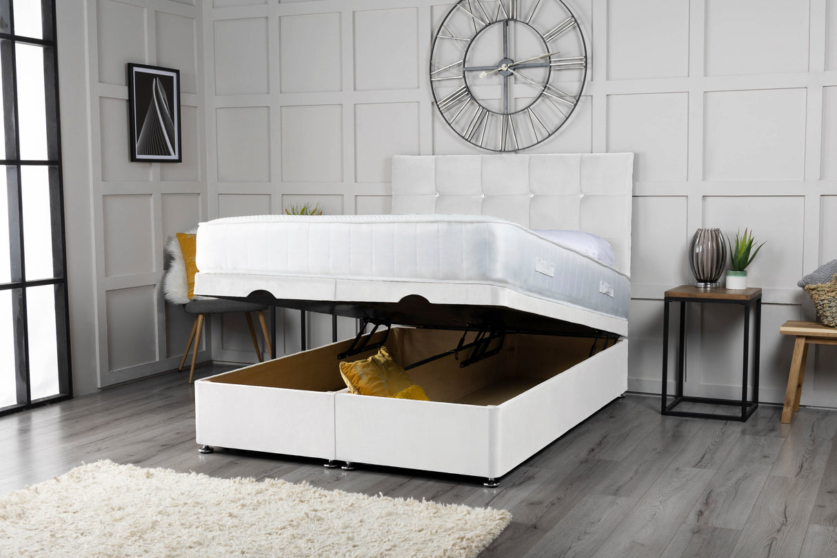 Cube Ottoman Storage Divan Bed With Headboard – view 26