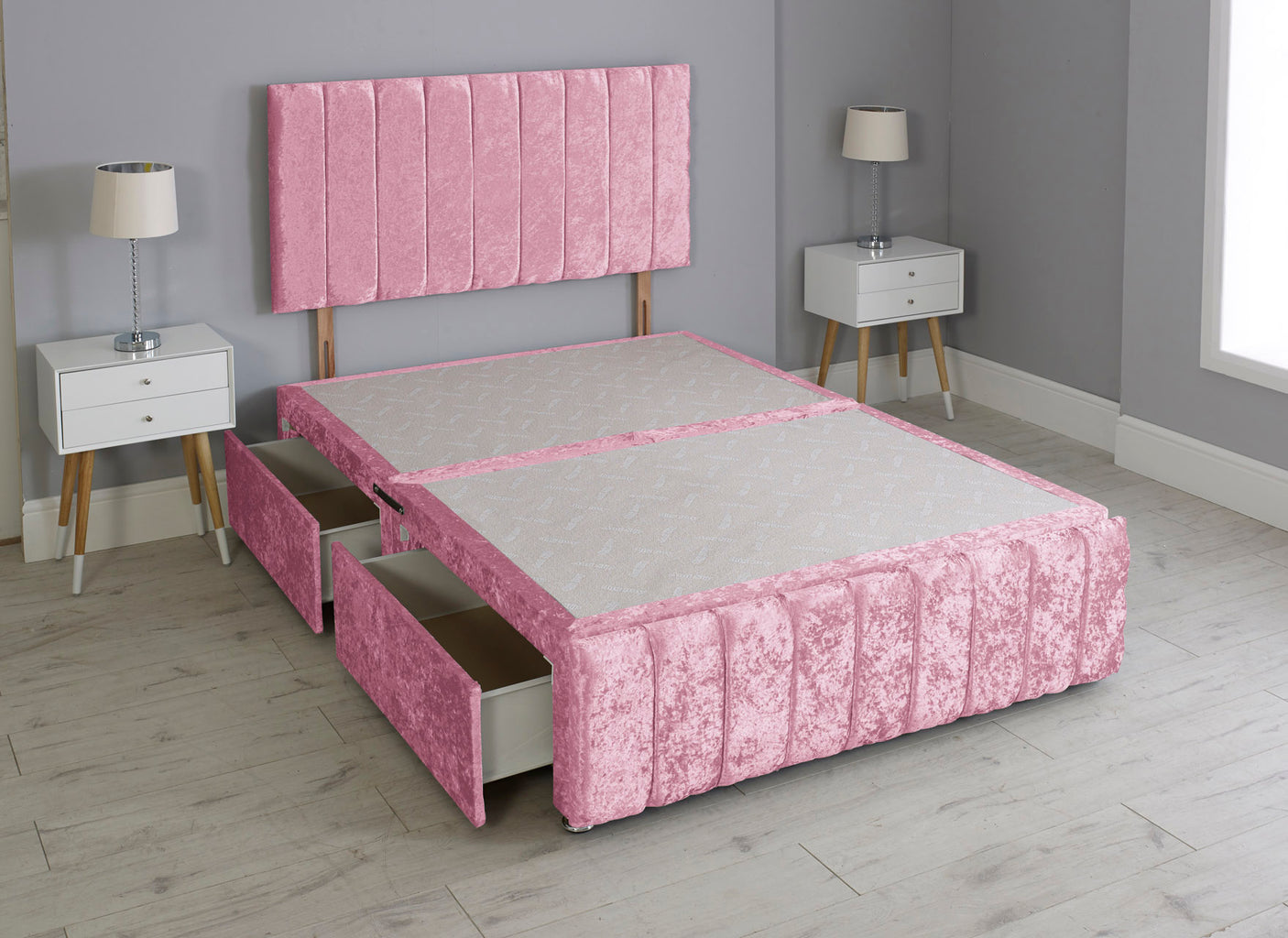 Linear Divan Bed Base With Headboard And Footboard