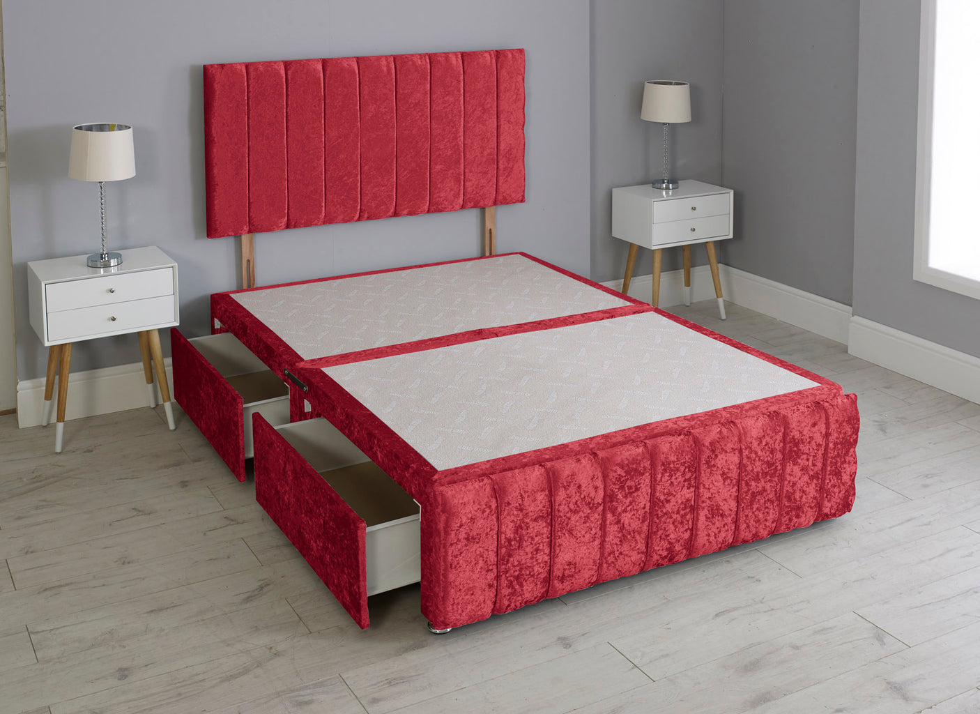 Linear Divan Bed Base With Headboard And Footboard