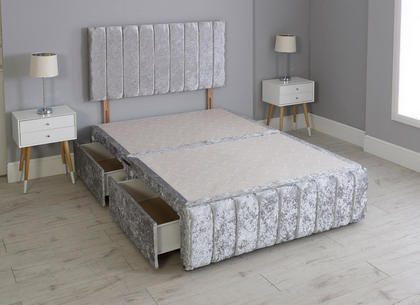 Linear Divan Bed Base With Headboard And Footboard