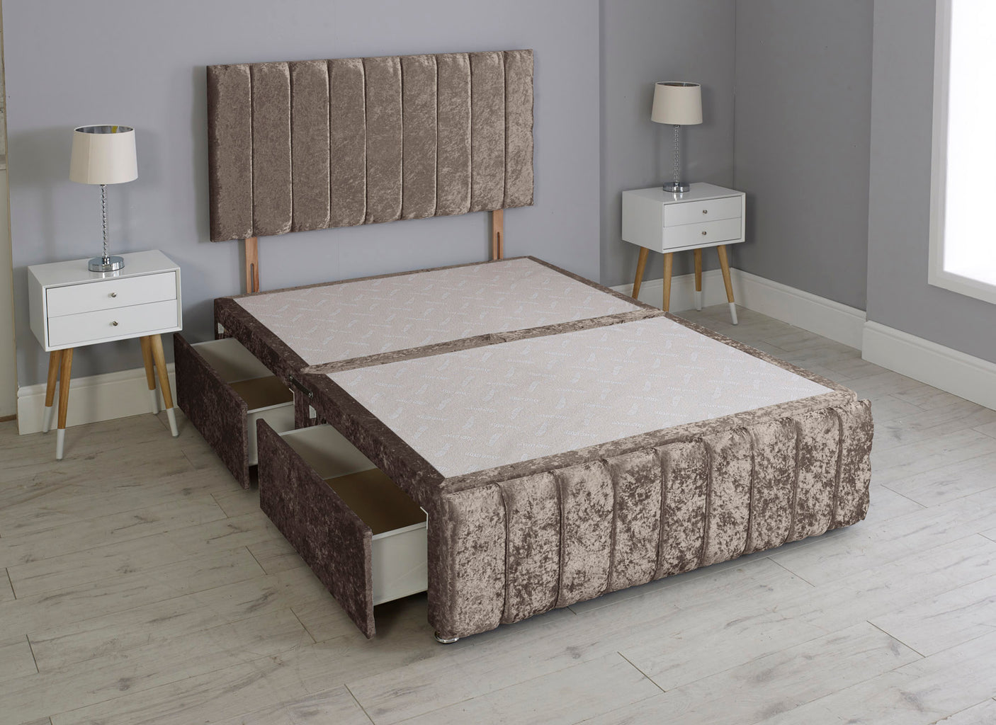 Linear Divan Bed Base With Headboard And Footboard