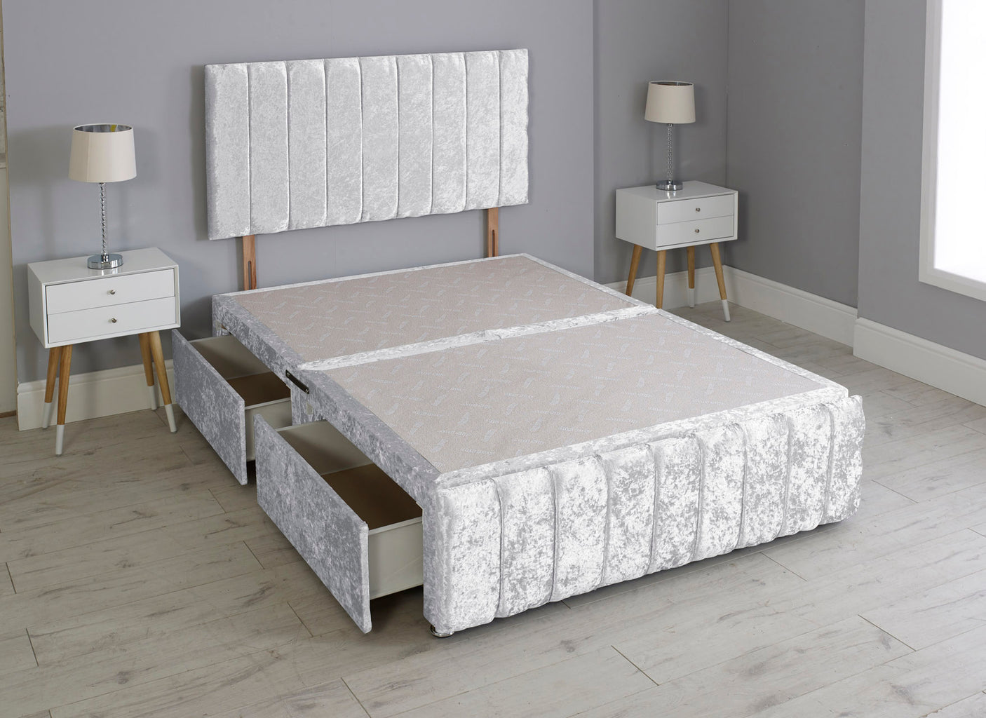 Linear Divan Bed Base With Headboard And Footboard