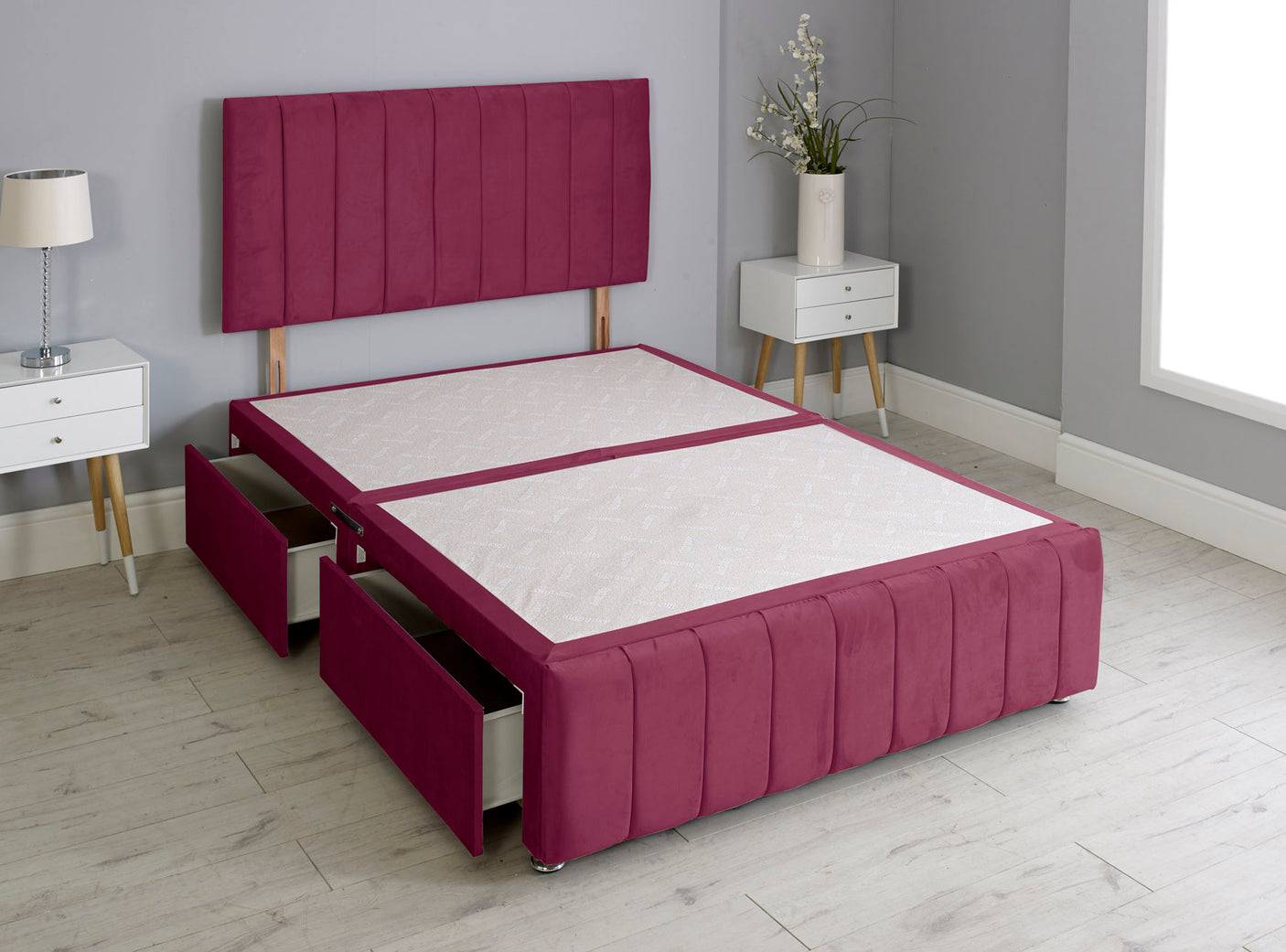 Linear Divan Bed Base With Headboard And Footboard