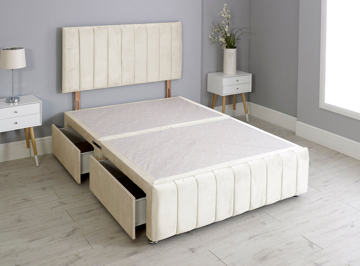 Linear Divan Bed Base With Headboard And Footboard