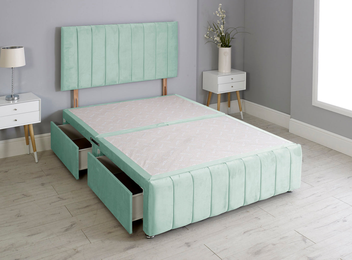 Linear Divan Bed Base With Headboard And Footboard