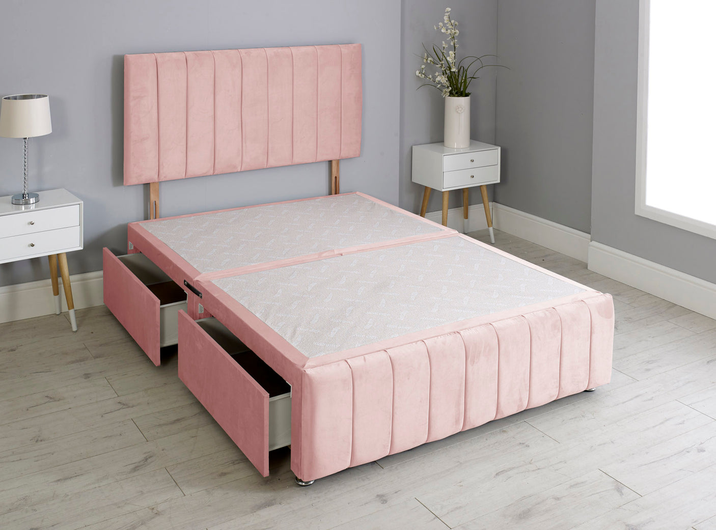 Linear Divan Bed Base With Headboard And Footboard