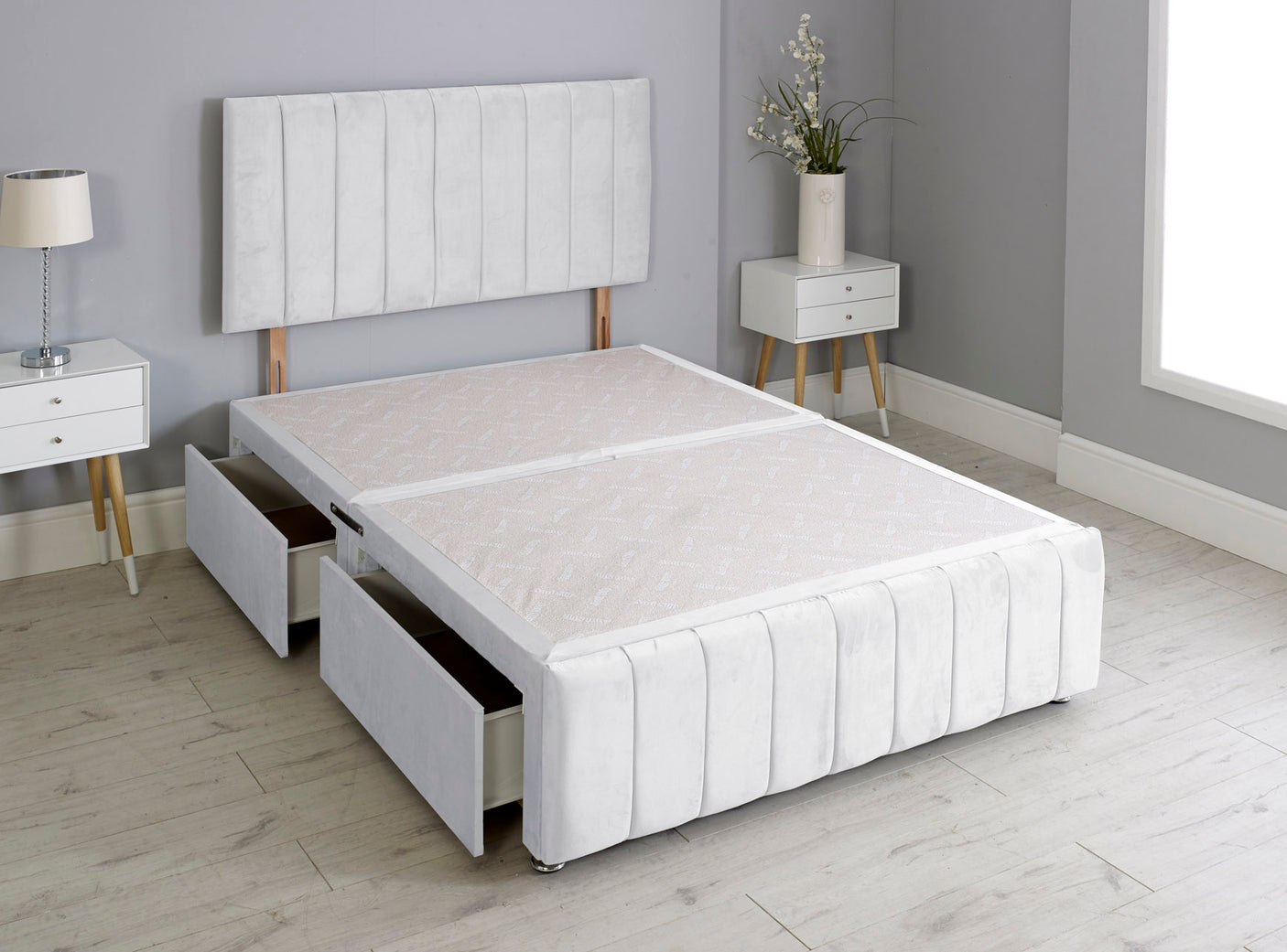 Linear Divan Bed Base With Headboard And Footboard