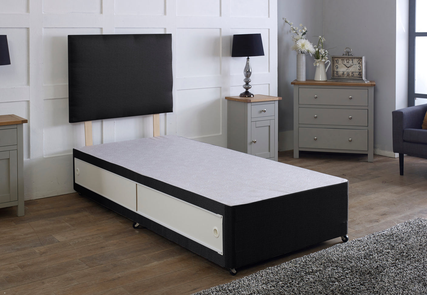 Children's Slider Storage Bed Finished With A 26'' Headboard With Bonnell Sprung Mattress