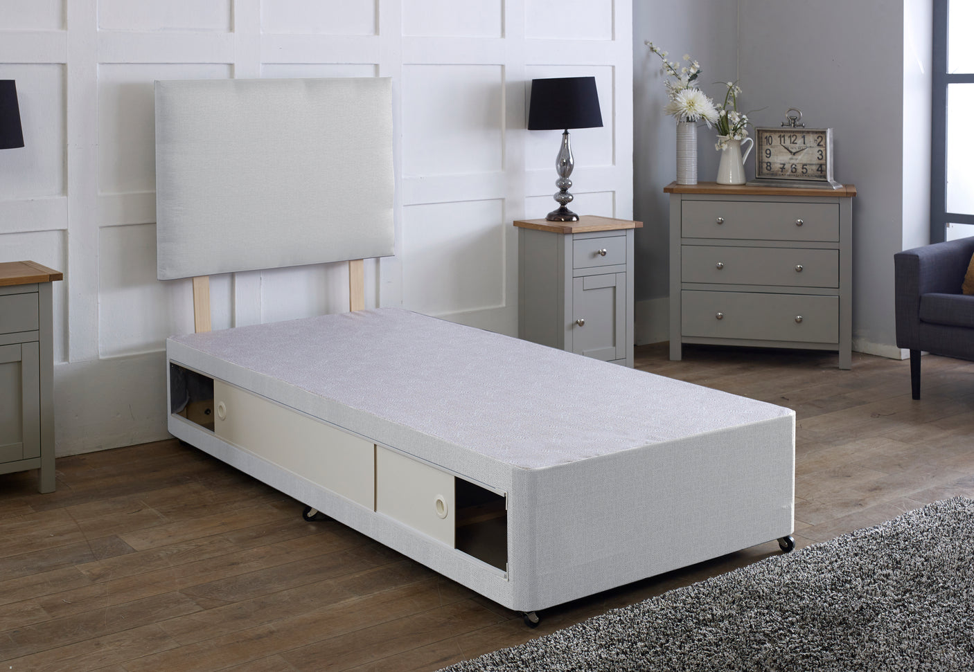 Children's Slider Storage Bed Finished With A 26'' Headboard With Bonnell Sprung Mattress