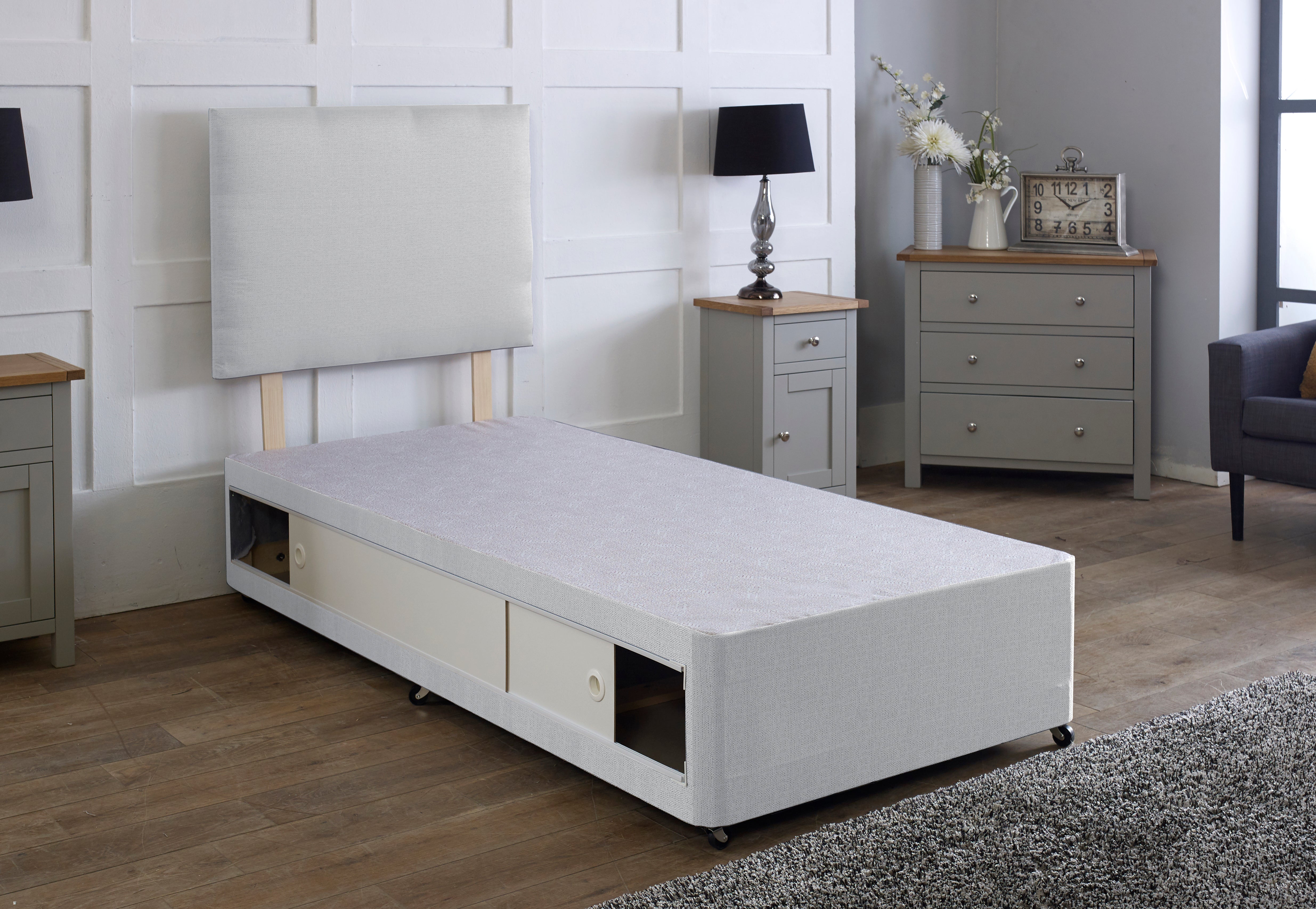 Children's Slider Storage Bed  Finished With A 26'' Headboard With Bonnell Sprung Mattress