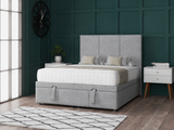 3 Panel Ottoman Storage Divan Bed With Headboard And Footboard