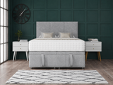 3 Panel Ottoman Storage Divan Bed With Headboard And Footboard