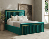 Chaelle Gold Panel Bed Frame