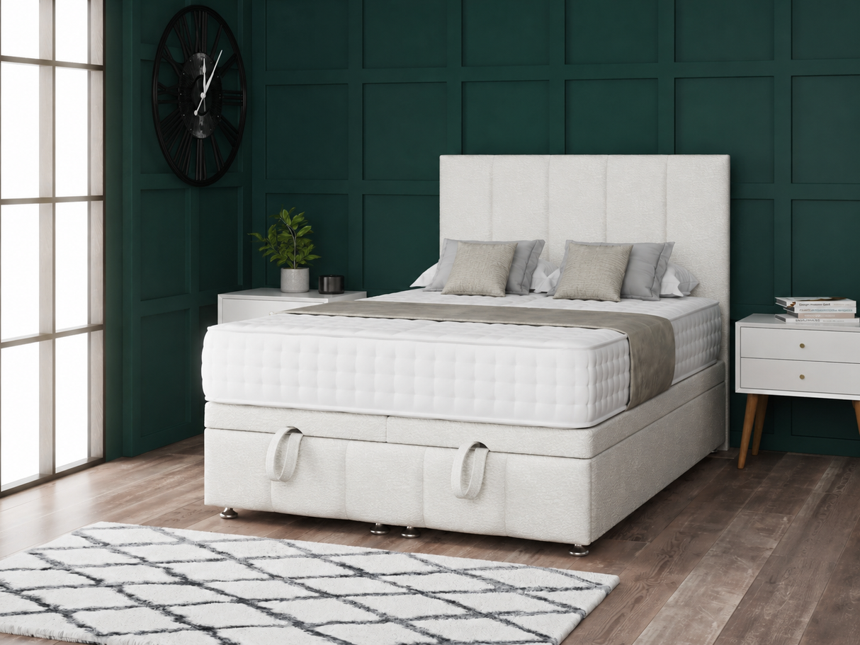 5 Panel Ottoman Storage Divan Bed With Headboard And Footboard