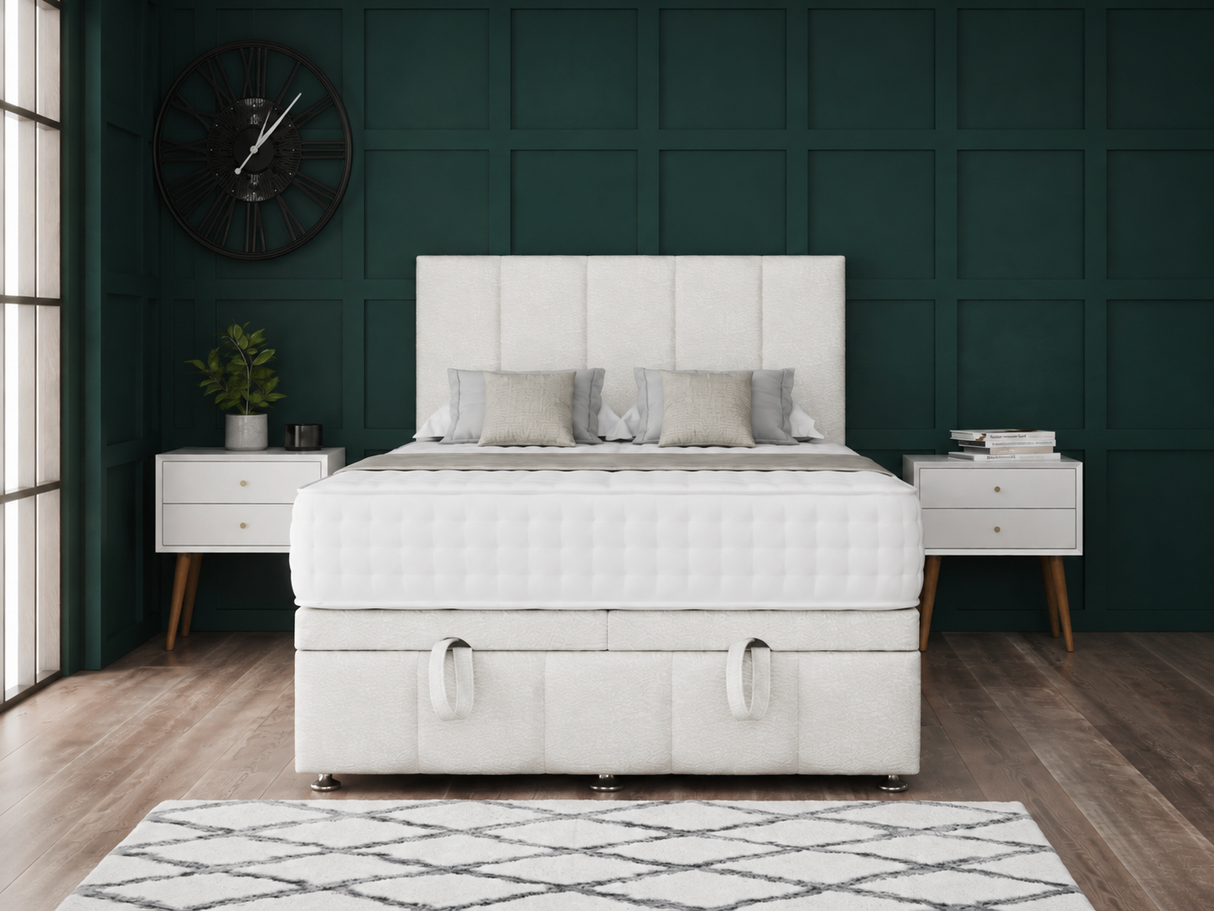 5 Panel Ottoman Storage Divan Bed With Headboard And Footboard