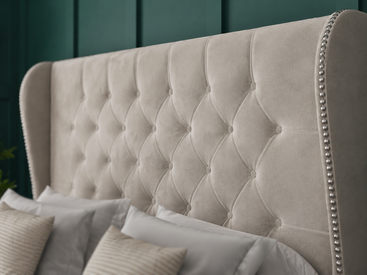 Chesterfield Curved Wing Divan Bed Set
