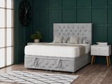 Chesterfield Ottoman Storage Divan Bed With Headboard And Footboard