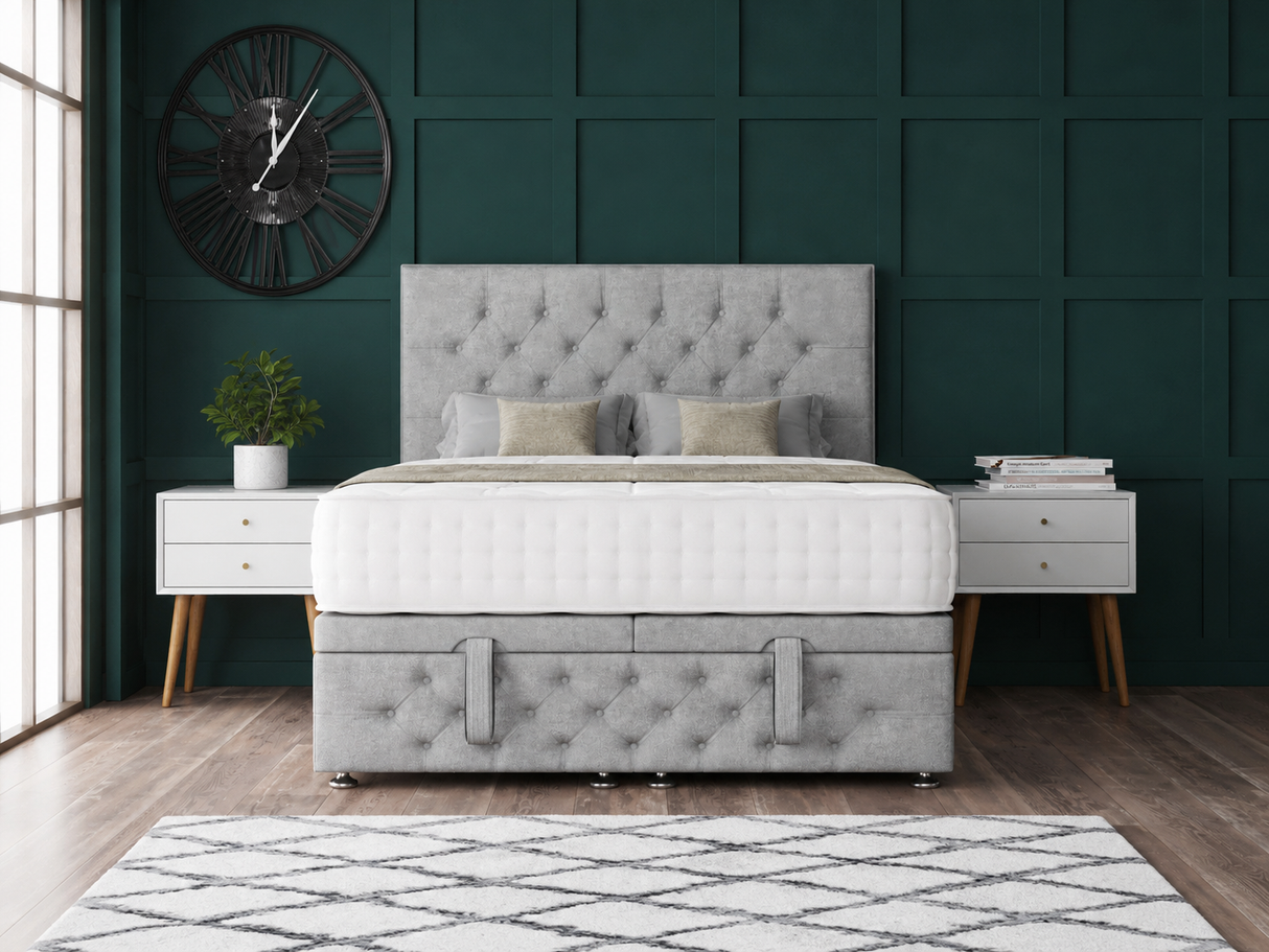 Chesterfield Ottoman Storage Divan Bed With Headboard And Footboard
