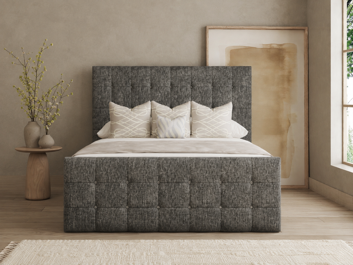 Cubo Chenille Bed Frame