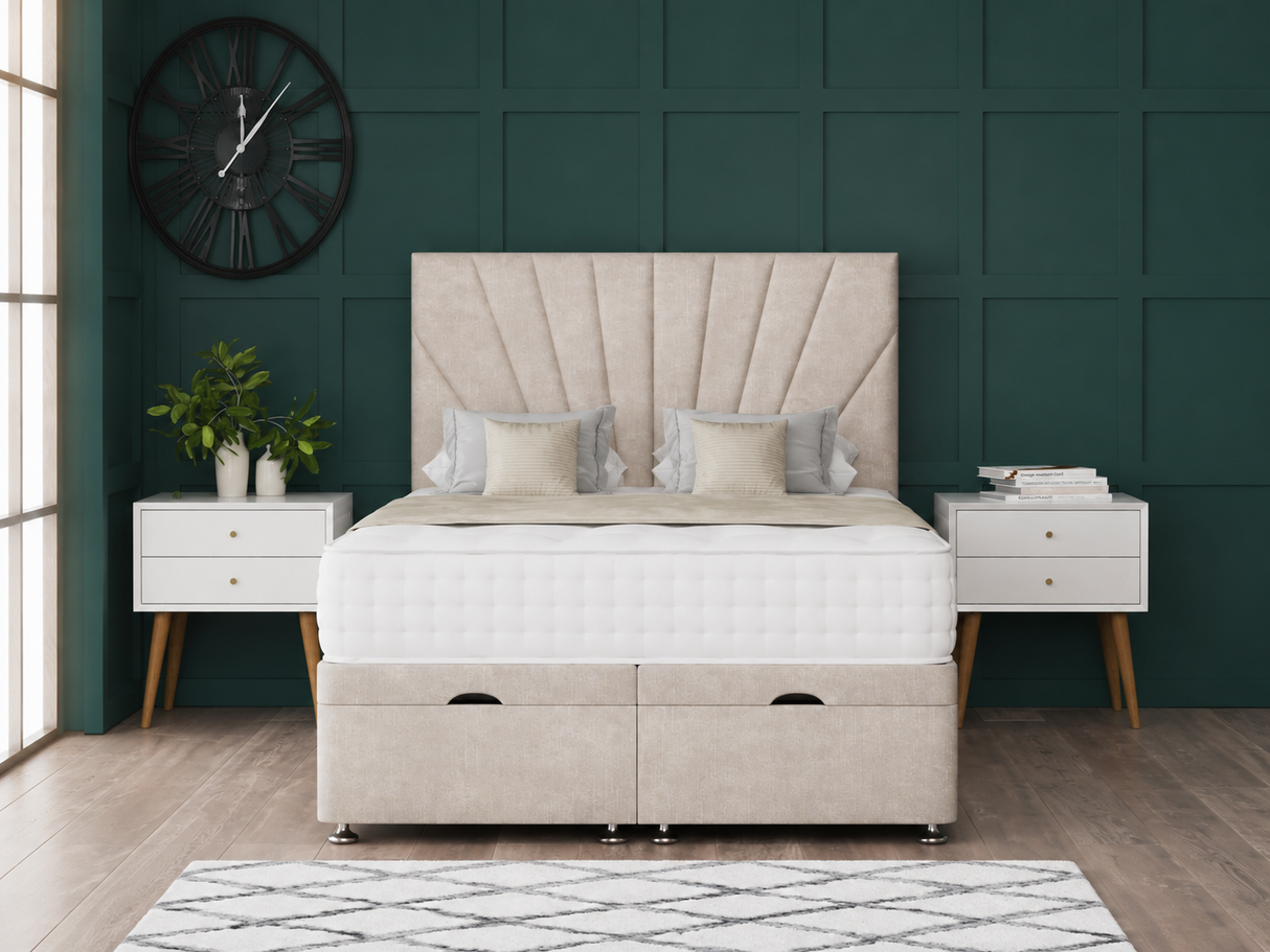 Sunrise Ottoman Storage Divan Bed With Headboard
