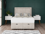 Hannah Beading Ottoman Storage Divan Bed With Headboard