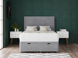 Savannah Ottoman Storage Divan Bed With Floor Standing Wing Headboard