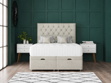 Princess Ottoman Storage Divan Bed With Headboard