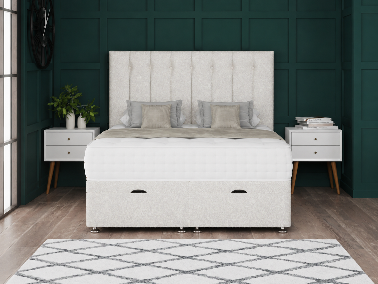 Florence Ottoman Storage Divan Bed With Headboard