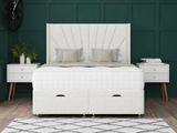 Sunrise Ottoman Storage Divan Bed With Floor Standing Wing Headboard