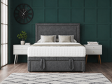 Hannah Beading Ottoman Storage Divan Bed With Headboard And Footboard